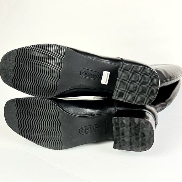 Blondo NWT Black Waterproof Leather & Natural Rubber Sole Riding Boots Sz 6.5WW - Picture 14 of 16